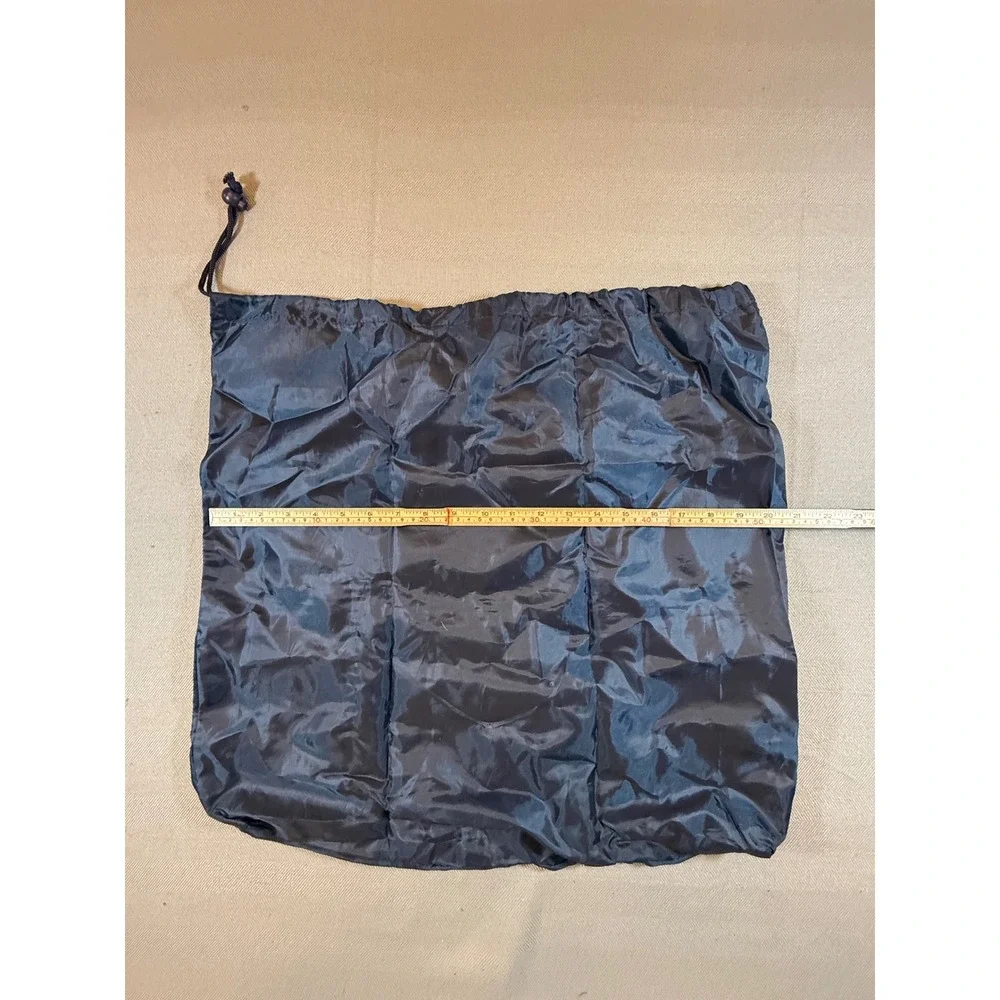 The Art of Packing Navy Blue Travel Laundry Bag Foldable Pouch Drawstring Nylon
